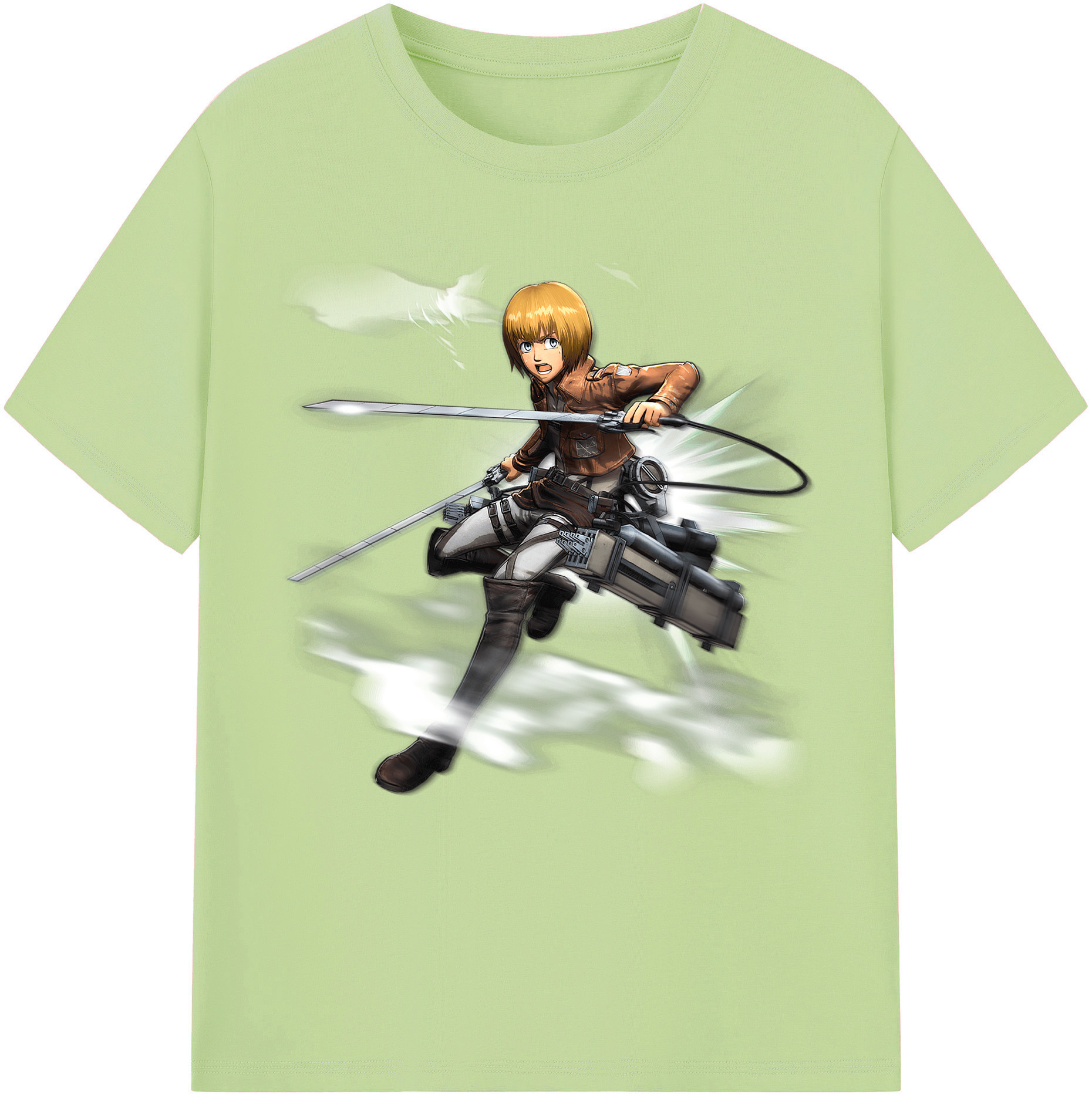 （画像用） 進撃の巨人 アルミン·アルレルト Attack on Titan Armin Arlert 綿100％半袖Tシャツ（フロントプリント）